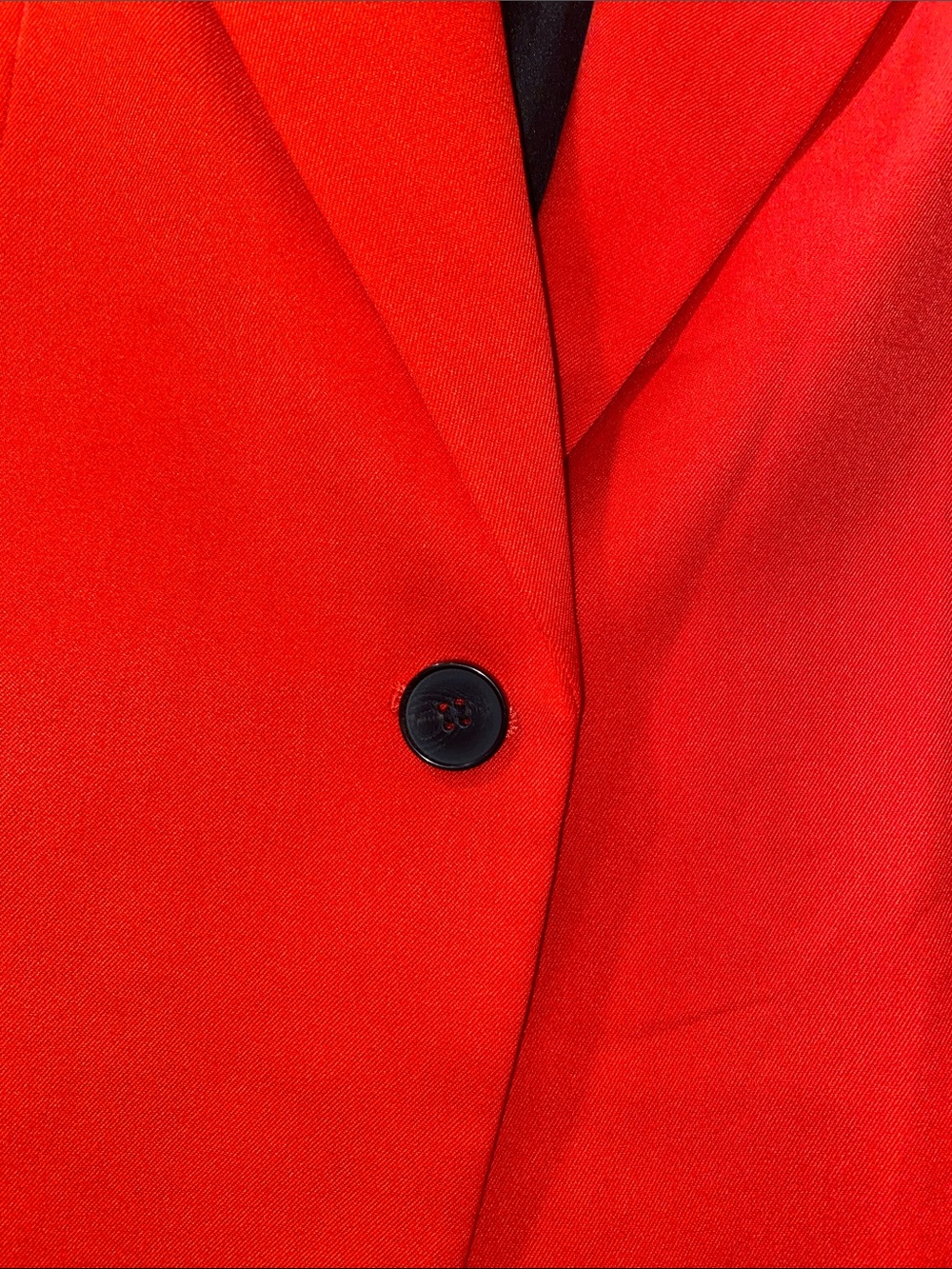 H&M Red Women's Single-Button Blazer Jacket - Picture 2 of 4